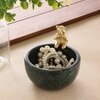 Marble Nut candy  Bowl Brass Teddy embedded