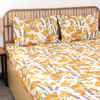 Himalayan Poppies 1 Single Bed Sheet & 1 Pillow Cover with Yellow colour