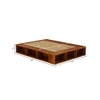 Unicorn Sheesham Wood Queen Size Bed Box Storage Storage Honey OakOak Finish (60 x 78 inches)