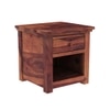 Happu Solid Wood Bedside Table in Teak Finish