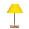 Devansh Yellow Cotton Table Lamp With Natural Wood Base & Steel Pipe (10X16.25 Inches)-31