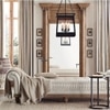 Ran Solid Wood Bench in Off White Finish
