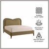 Elaris Curve Comfort King Size Bed Bed in velvet With Engineer Wood Frame & Hydraulic Storage