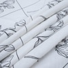Ilan Black & White Floral 330 TC Cotton Flat Super King Size Bedsheet with 2 Pillow Covers – Threads