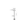 Carmelo Multicolour Fabric Shade Floor Lamp with Black Iron Base