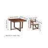 Kingston Sheesham Wood Accent 4 Seater Dining Table Set
