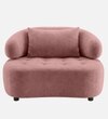 Henry Velvet 1 Seater Sofa Peach color