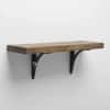 Devi Solid Wood 1 Meter Wall Rack in Mango Natural & Metal Black