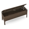 Zaha Solid Wood Storage Bench In Danish walnut Finish