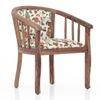 Bella Lounge Chair Finish Teak Beige Flora Colour