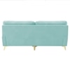 Osbert Velvet 3 Seater Sofa in Tourquise Color
