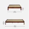 Harlin Solid Wood King  Size Upholstered Bed Without Storage (Provincial Teak Finish)
