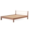 BLUEWUD Roverb Engineered Wood Queen Size Bed Without Storage Box for Bedroom Home Furniture - DIY (Do-It-Yourself) (Walnut & White)