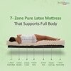 Nirvana Bamboo Fabric with Herb Fresh Technology 7 Zone 4 Inch Single Latex Foam Mattress L x W 75 inch x36 inch