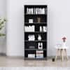 Hexa Engineered Wood Bookshelf Multipurpose Storage Rack in Slate Grey Colour