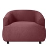 Morgen Boucle Fabric 1 Seater Sofa In Pink