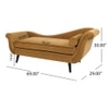 Kabera Velvet Chaise Launger in Yellow Colour