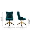 Doe Buck Swen Luxury Teal Tufted Velvet Office Chair
