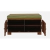 Liliana Shoe Rack With Seating In Honey Oak Finish
