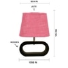 Devansh Pink Jute Table Lamp With  Wood Black Base -11