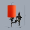 Devansh Metal Electric Wall Light in Antique Gold Colour with Orange Shade Count of 1 Light