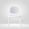Kepler Brooks Lyra Cafeteria Dining Chair in White Colour