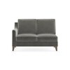 Abbey Sectional Sofa (Colour : Ash Grey Velvet, Cushion : Hard, Seater : Right Aligned 2 Seater + Right Aligned Chaise)