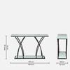 Metalform Round Metal Nesting Coffee Table Set Black Finish White Porcelain Top Set Of 2