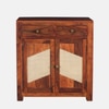 Sheesham Wood 2 Door 2 Drawer Sideboard In Honey Oak Finish