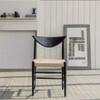 Saanra Solid Wood Dining Chair in Black Colour