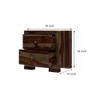 wollman Solid Wood Bedside Table in Teak Finish