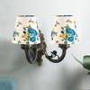 Devansh Metal Electric Wall Light in Antique Gold Colour with Multi Shade Count of 2 Lights
