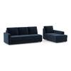 Apollo Compact Sofa (Colour : Cobalt, Cushion : Soft, Back Type : Regular, Seating Capacity : Right Aligned 3 Seater + Right Aligned Chaise)