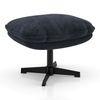 Marson Swivel Lounge Chair and Ottoman in Indigo Blue Colour