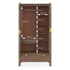 Toledo Solid Wood 2 Door Wardrobe In Danish Walnut Finish