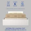 Mudra Engineered Wood Queen  Size Bed With Hydraulic Storage (Melamine Finish, White Colour)