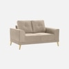 Nency Velvet 2 seater Sofa Cream