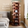 360° Rotating Shoe Rack 7-Tier in Brown – Multi-Tier Rotating Shoe Storage Stand