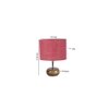 Maeve Pink jute & solid wood table lamp