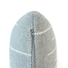 Wave Vanilla Grey Melange  And Natural Cotton Knitted Jacquard Cushion Cover 16X16 Inches