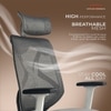 Marvel Pro Ergonomic High Back Study Chair with Legrest in Grey Colour