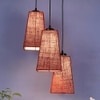 Esteban Maroon Natural Fiber Cluster Hanging Light