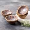 Allure Paisley Mango Wood Bowl Grey Set Of 4