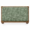 Nivara Solid Sheesham Wood Upholstered Pooja Chowki Sage Green Provincial Teak Finish