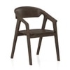 Hague Solid Wood Dining Armchair In Danish Walnut Finish