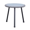 Coral Outdoor Table Set with 1 Table and 2 Chairs in Metal Grey