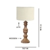 Devansh White Jute Table Lamp With  Wood Natural Base (7X17.5 Inches)-10