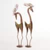 Desert Art Metal Handpainted Golden Deer Showpiece Set of 2