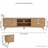 Scandinavian Loftus TV Cabinet Natural Wood Finish