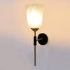 Devansh Metal Electric Wall Light in black Colour with White Shade Count of 1 Light
